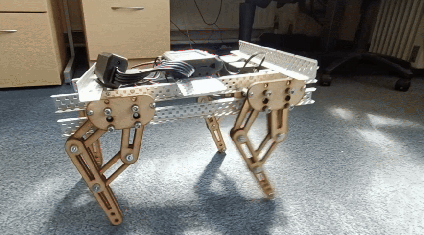 Quadrupedal robots using CPG locomotion
